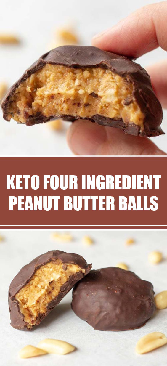 Keto Four Ingredient Peanut Butter Balls FOOD RECIPES