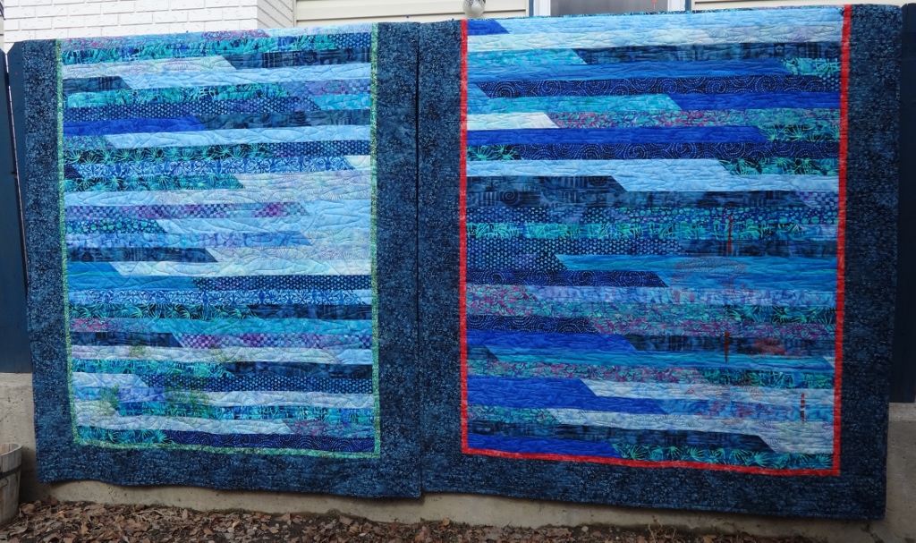Inch by Inch Quilting Two underwater quilts