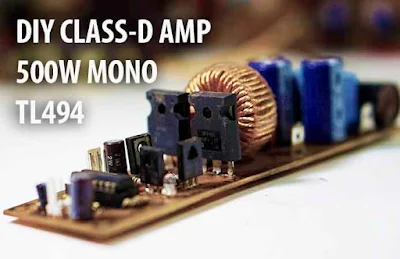 Power Amplifier Class D using TL494 IRF N Channel mosfet