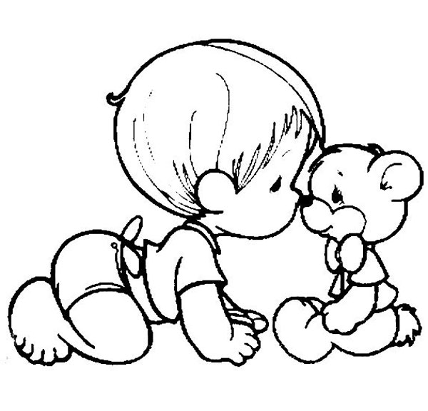 baby girl teddy bear coloring pages - photo #35