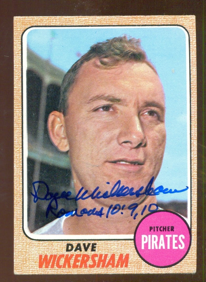 Dave Wickersham 1968 baseball card