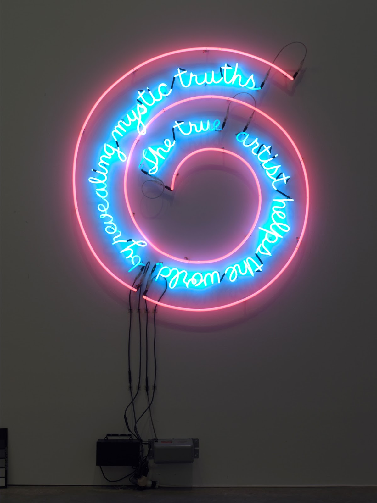 1967 Bruce Nauman, The True Artist Helps the World by Revealing Mystic