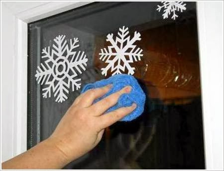 Снежинки - декор для окна. Snowflakes on the window DIY tutorial