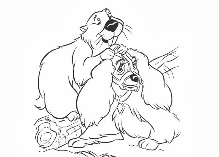 lady and the tramp christmas coloring pages - photo #45