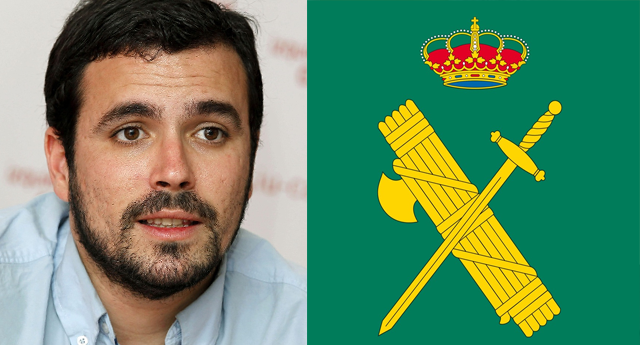 Alberto Garzón, indignado por un 'me gusta' de la Guardia Civil en Twitter
