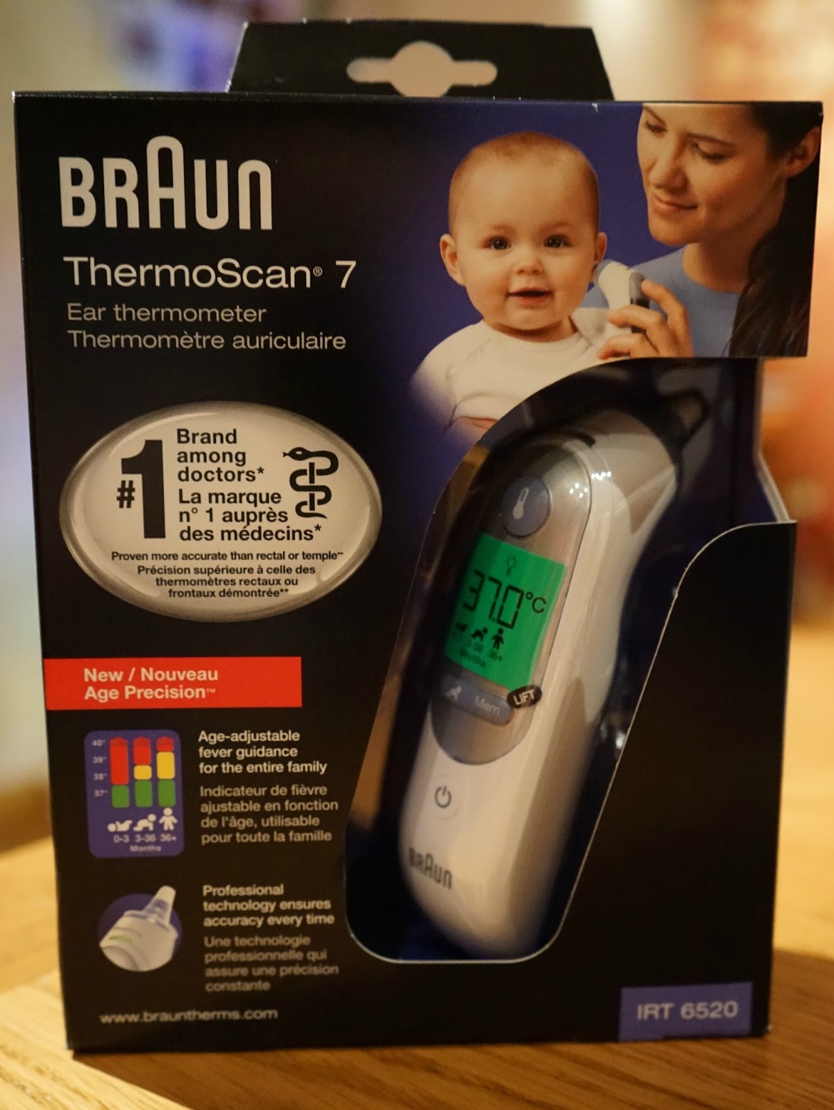 Braun - Thermomètre auriculaire - ThermoScan 7 - Technologie Age