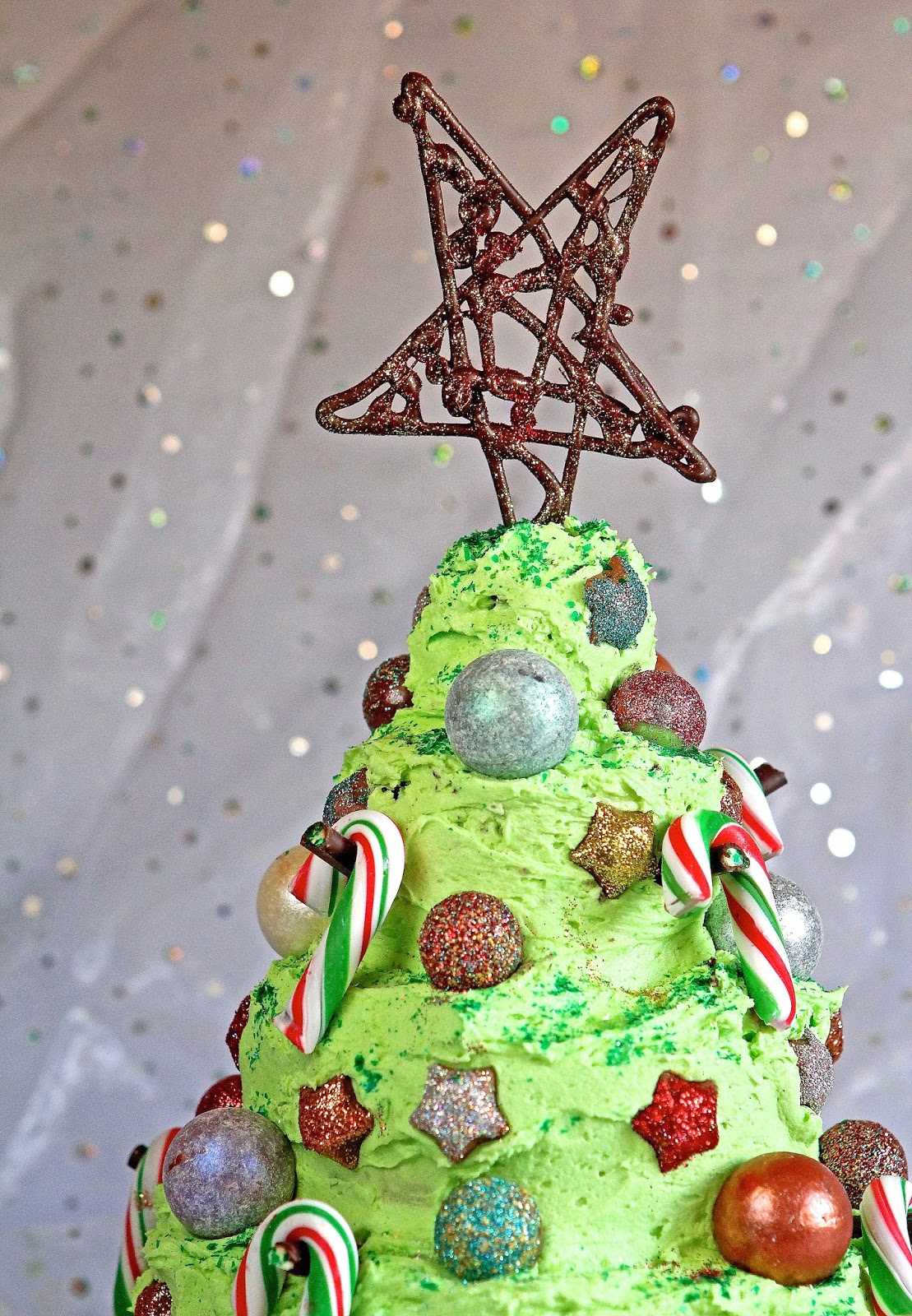 Gluten Free Alchemist: Layered Chocolate-Mint Christmas Tree Cake ...