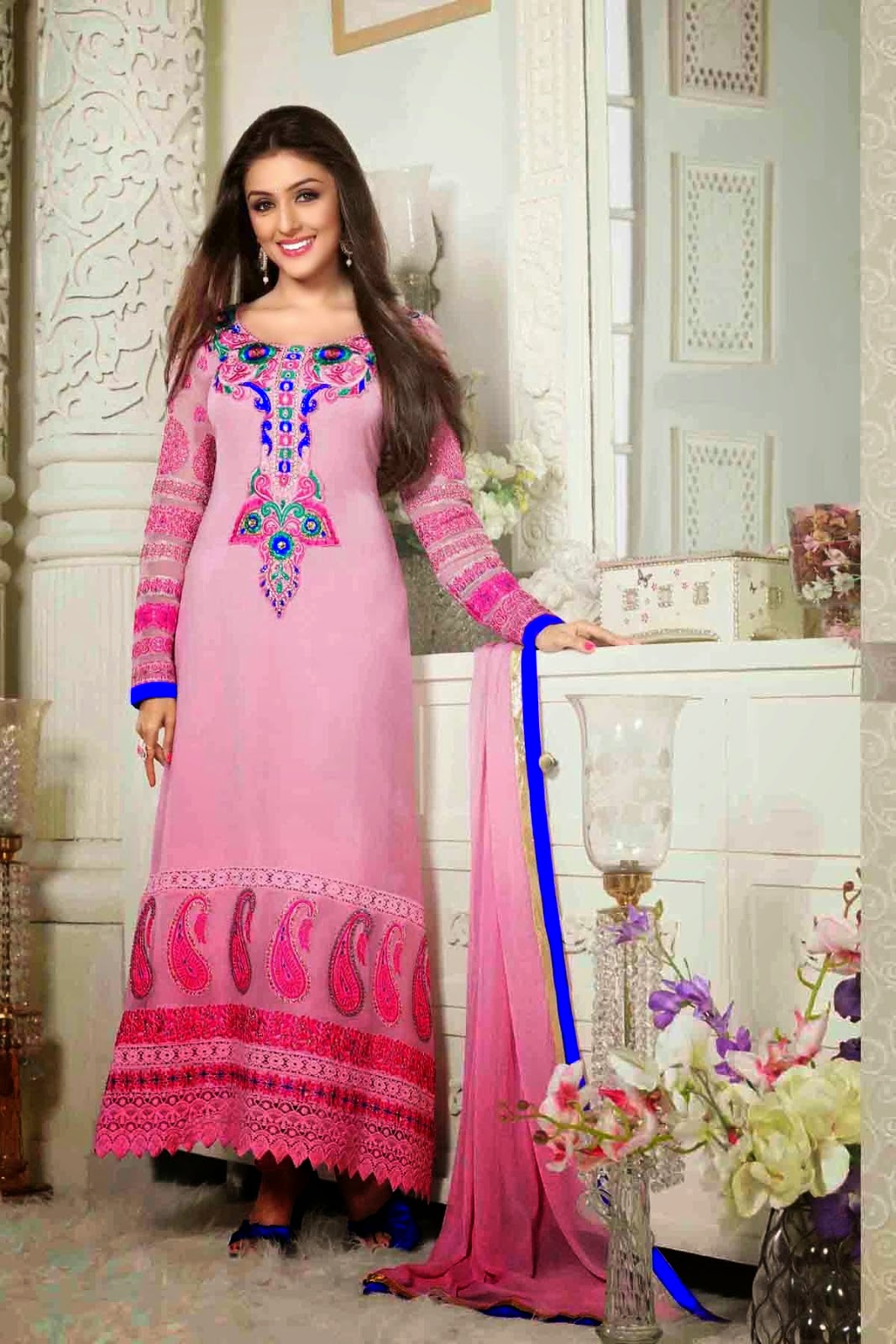 Summer Embroidered Ladies Churidar Dresses 2014-2015 - Chal Abay