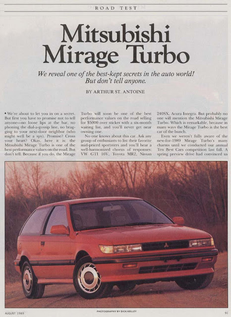 Mitsubishi Mirage Turbo C50 opis test hot hatchback 日本車 三菱 ミラージュ