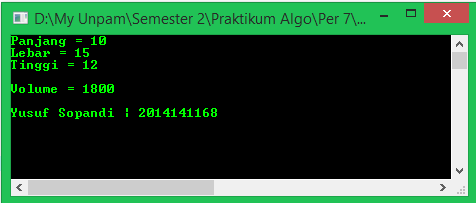 Contoh Program Fungsi dengan Dev C++ ~ Latihan blog 1