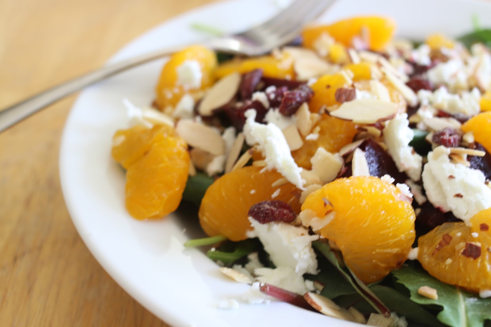 The Larson Lingo Beet Salad with Mandarin Oranges, Goat Cheese