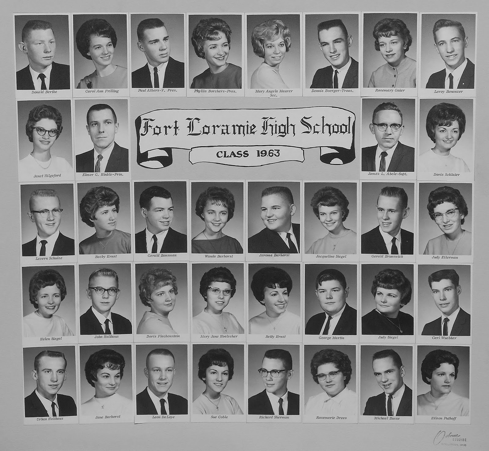 Boerger Pictorial History Ft. Loramie Class Composites 19601969