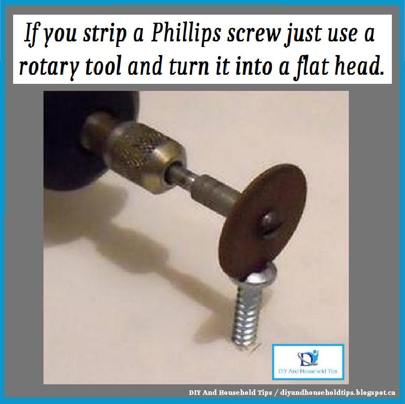 DIY And Household Tips How To Fix A Stripped Screw