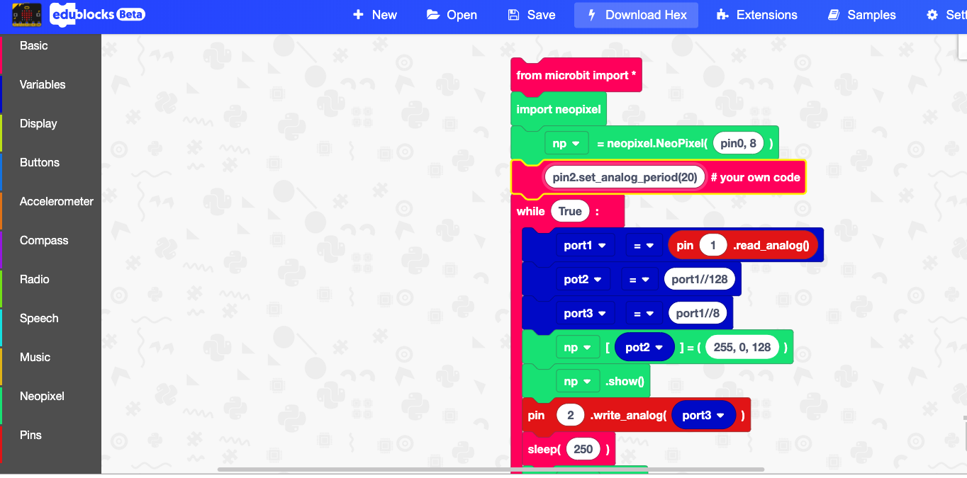 Robots and Physical Computing: Combining Beta Edublocks and Microbit ...