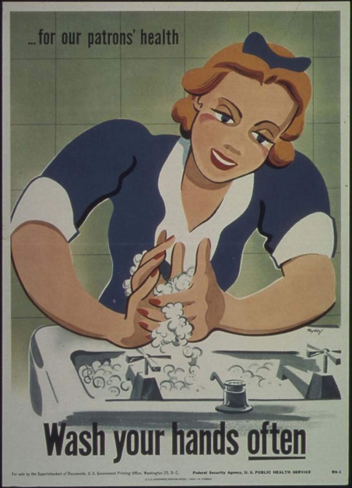  From the USA: “Wash your hands often”