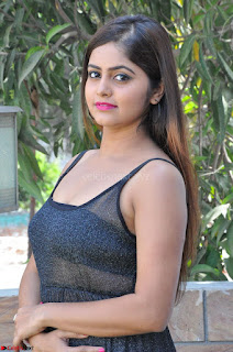 Pragya Nayan New Fresh Telugu Actress Stunning Transparent Black Deep neck Dress ~  Exclusive Galleries 010