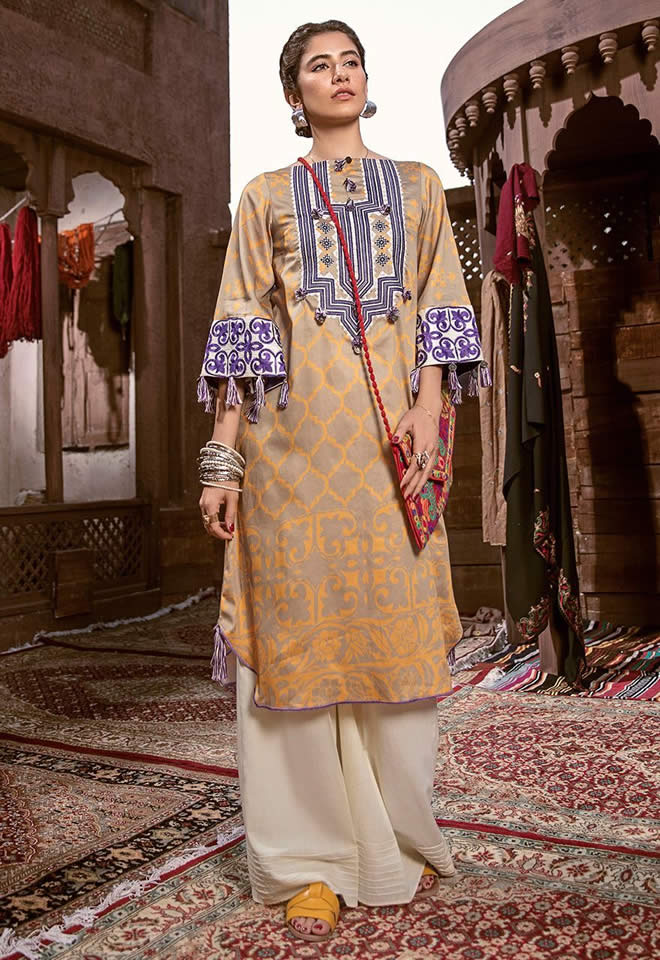 Pakistan' s Brand Cross Stitch Cotton Satin Collection 201819