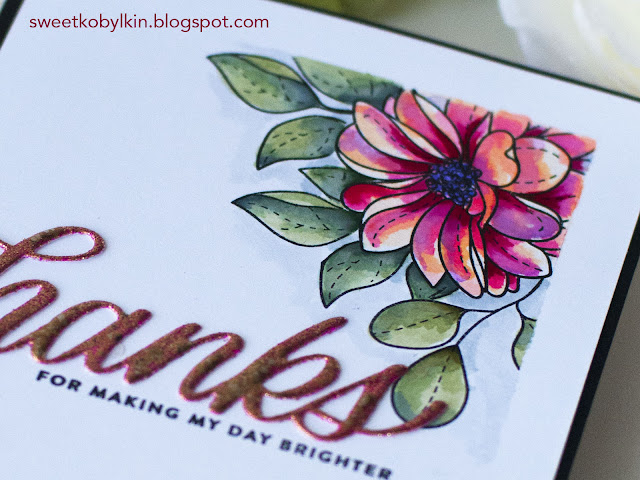 Watercolored Floral Card