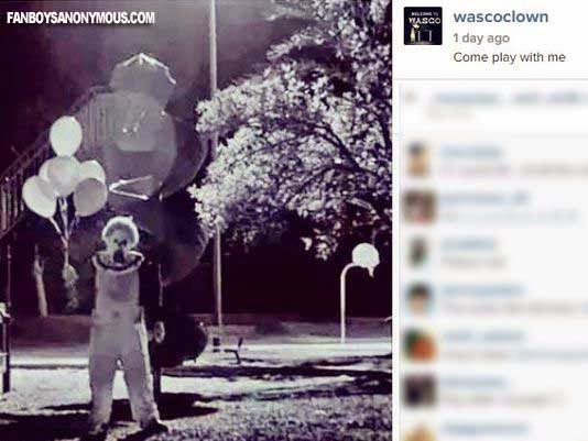 Wasco Clown Creepy Halloween Instagram Scary Killer