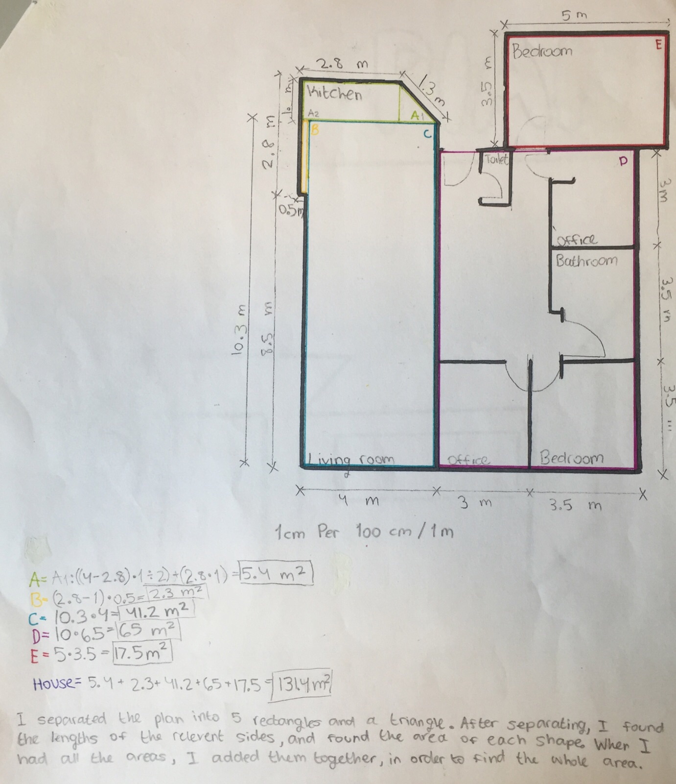 Natalie's Digital Journal Math Project Floor Plan