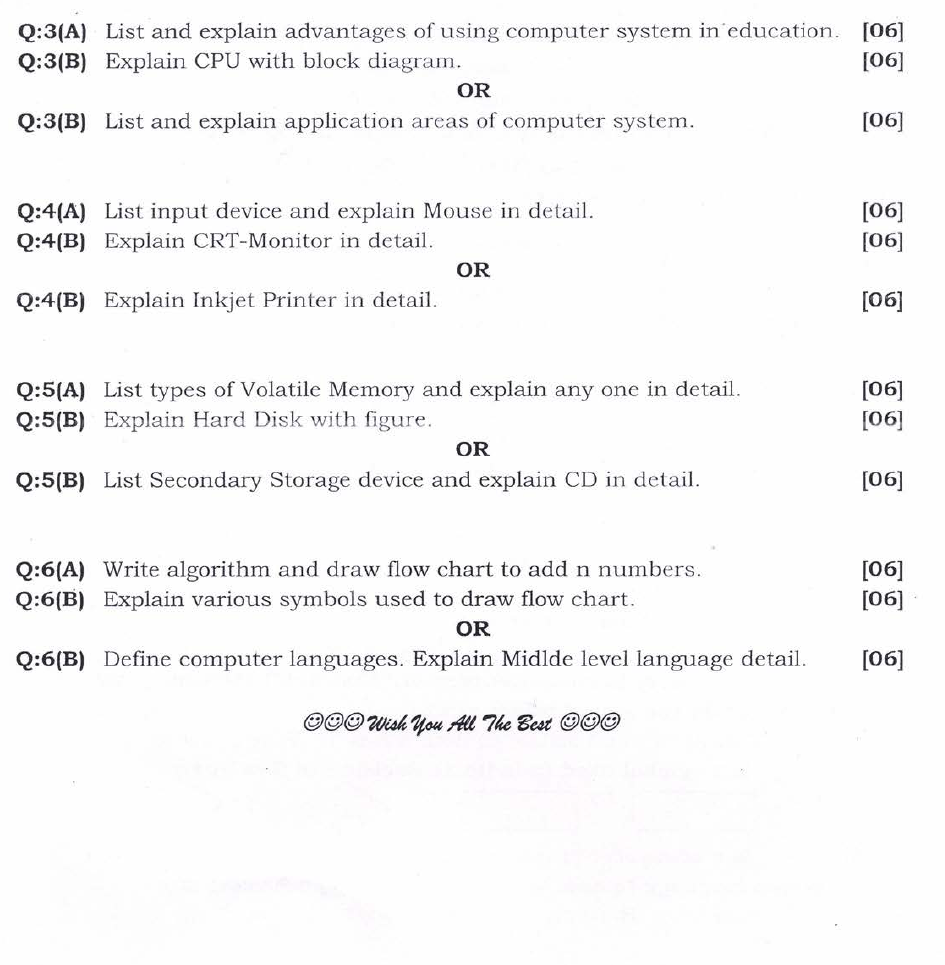 SPU UA01ACAP01 Computer Fundamental and C Programming 2015 Question ...
