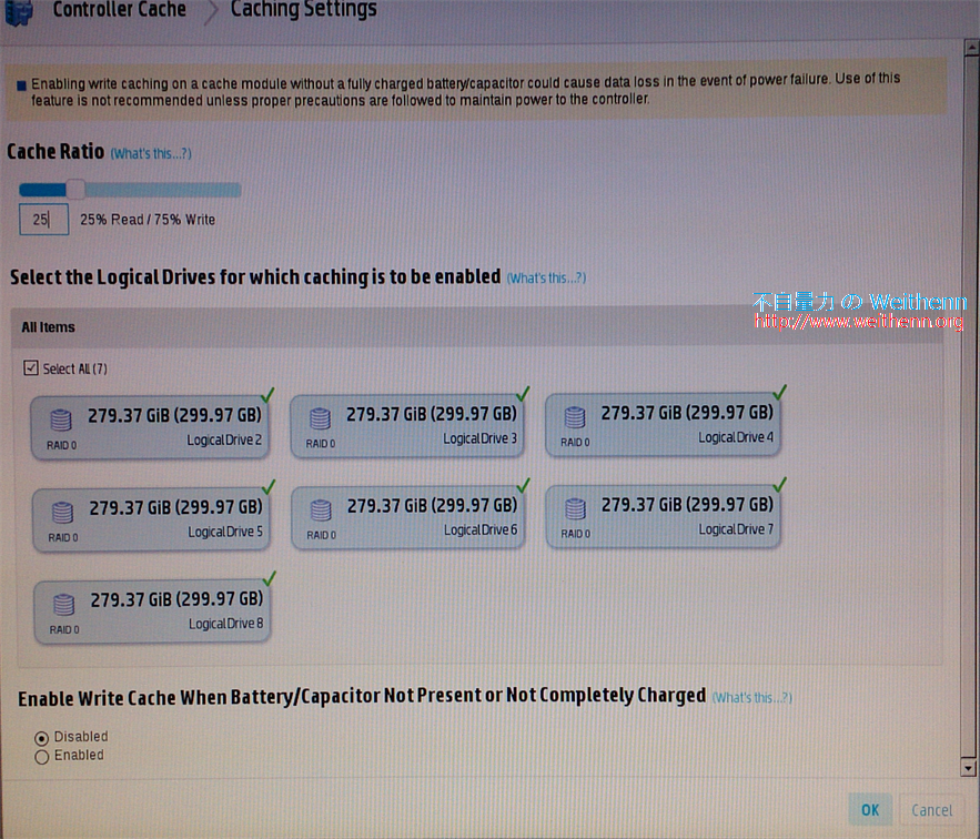 vSAN Disk Controllers 調整為 Read Cache 100 不自量力 の Weithenn