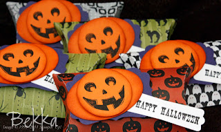Halloween Treat Boxes with Pumpkin Faces