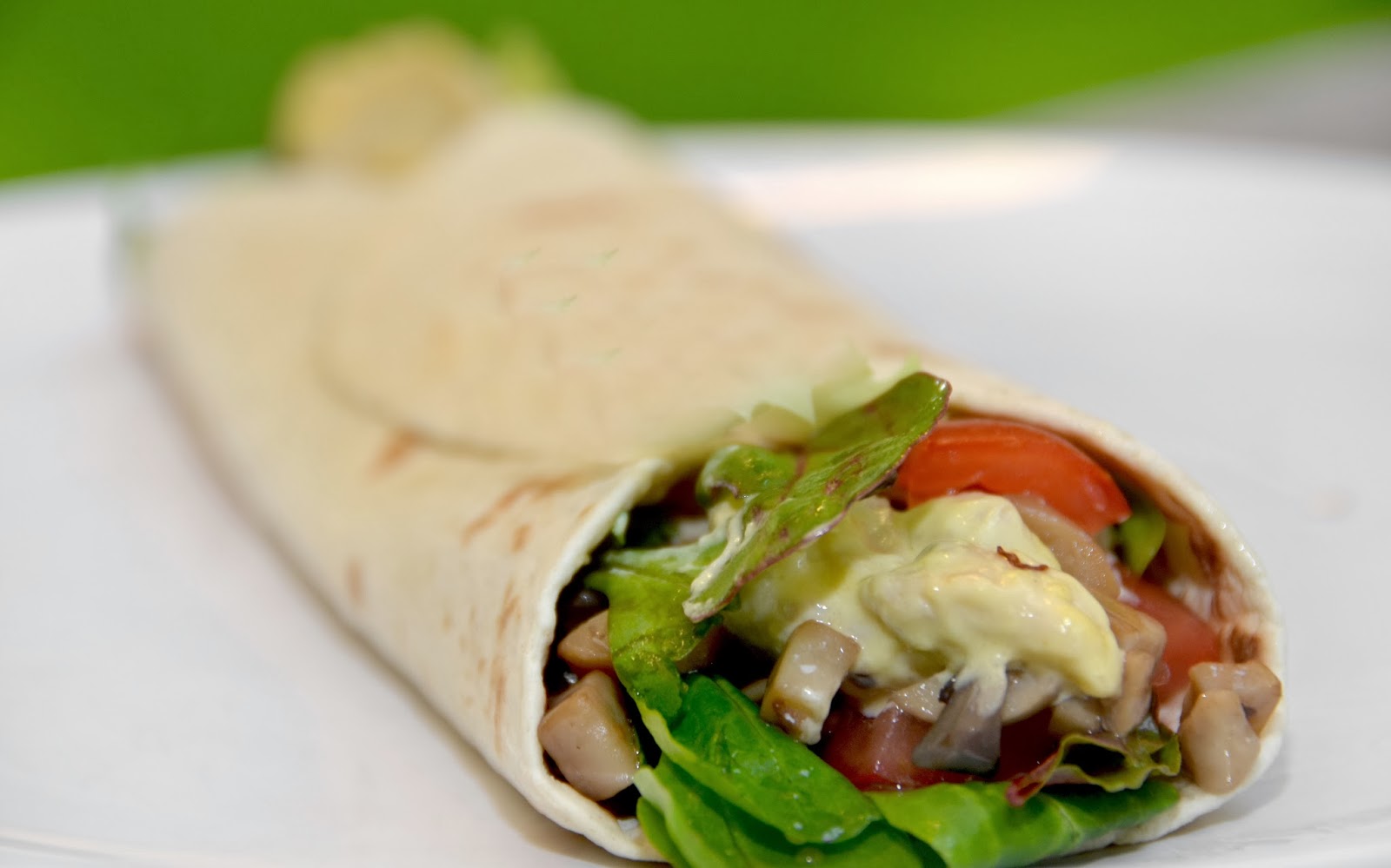 Wraps met kip en champignons