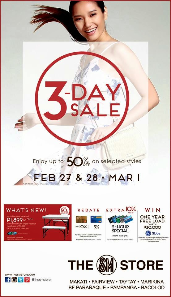 The Daily Talks: The SM Store 3-Day Sale Feb 27 to March 1, 2015