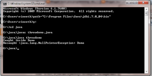 Java exception handling using throw | learn java programming