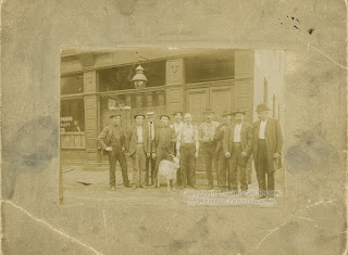 South Side businesnessmen and a goat, 1900, Pittsburgh