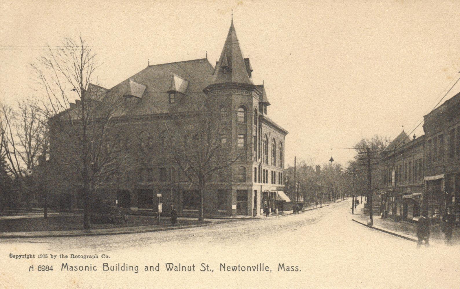 POSTCARDS FROM THE PAST NEWTONVILLE, MASSACHUSETTS Masonic Building