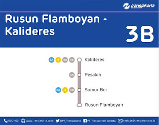 peta rute transjakarta rusun flamboyan kalideres 3b
