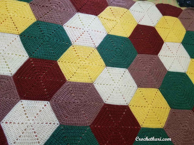 Crochetkari hexagon blanket pattern