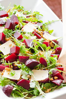 Beet Salad with Arugula, Barley and Parmesan Beet Salad with Arugula, Barley and Parmesan