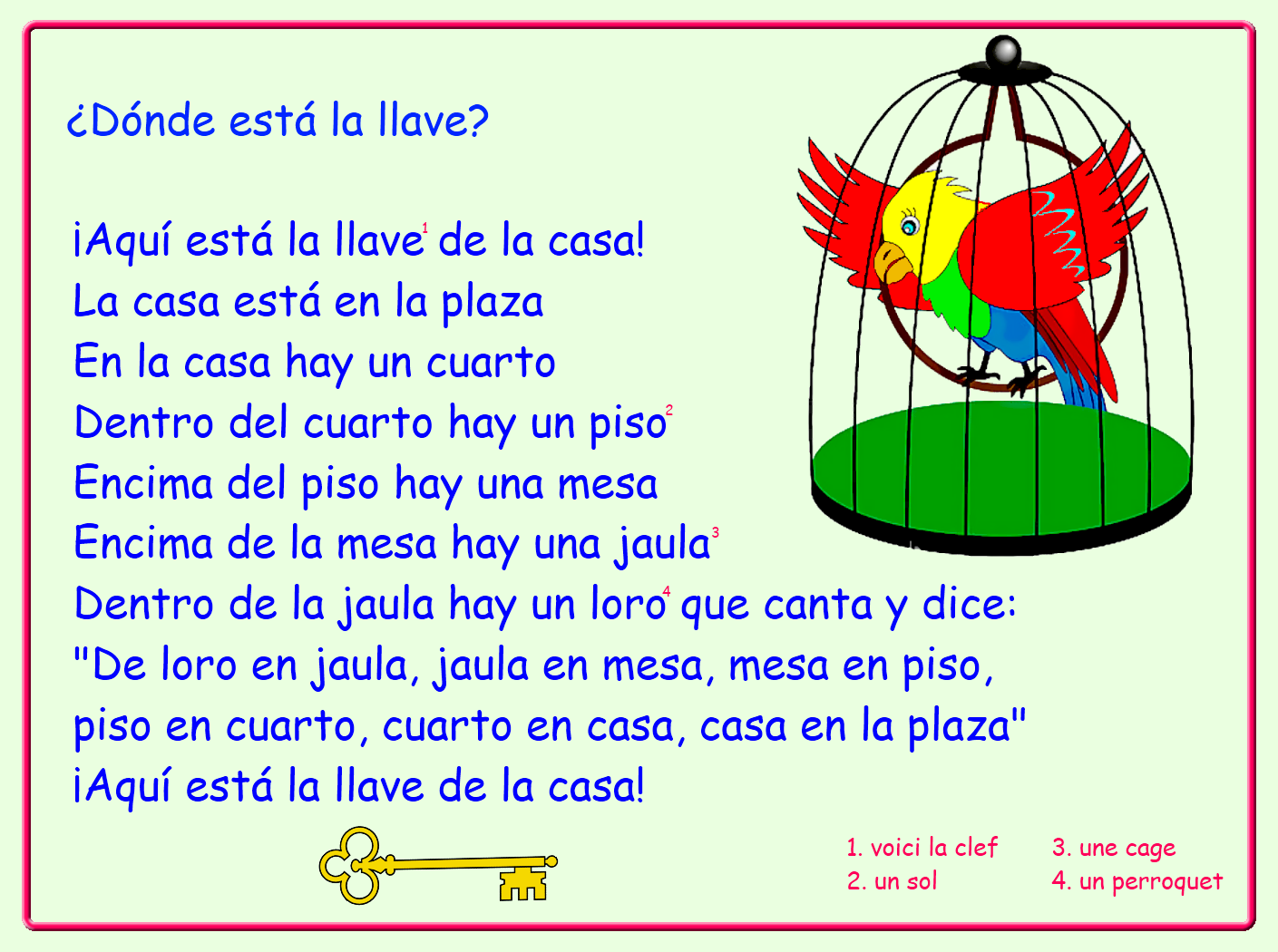 Me encanta escribir en español La casa