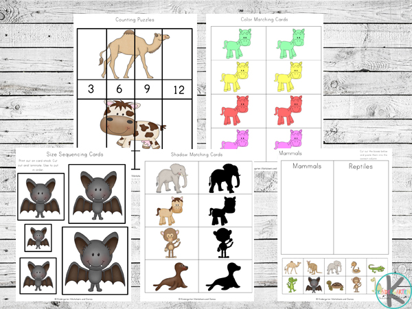 Free Mammals Printable Pack