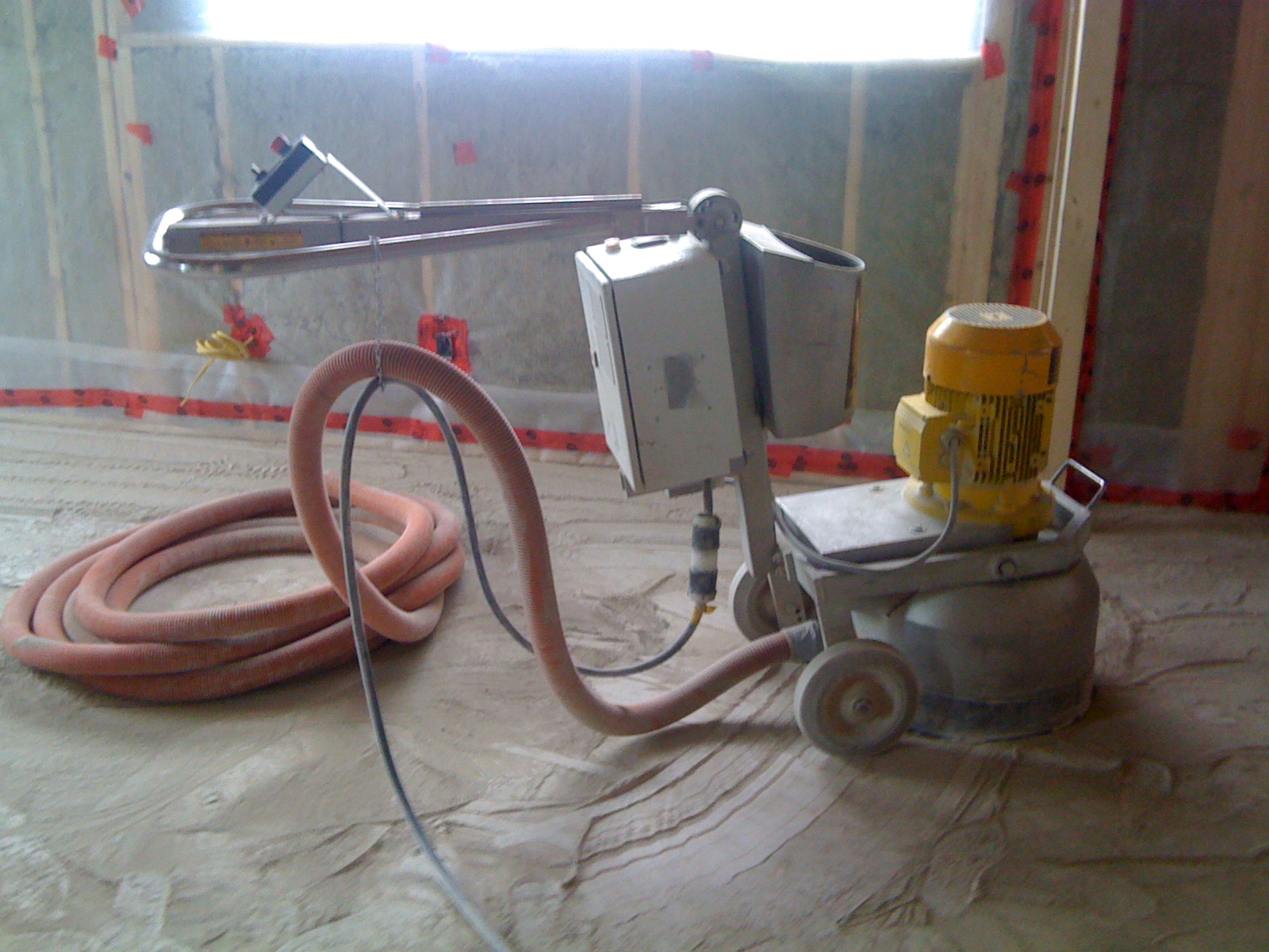 Chasing Net Zero The dust making machine. Or, how the concrete floor