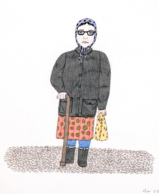 Annie Pootoogook, “A portrait of Pitseolak”, 2003-2004 © Annie Pootoogook