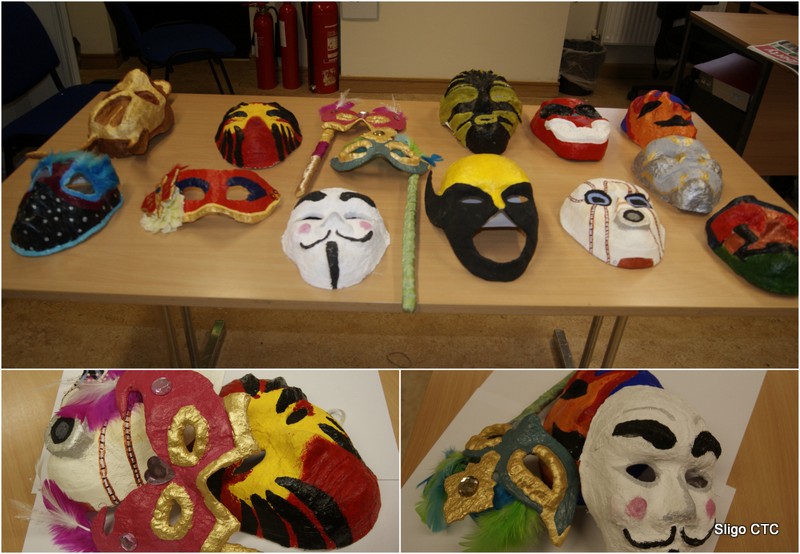 Arts and Crafts Class Masks Sligo Community Training Centre