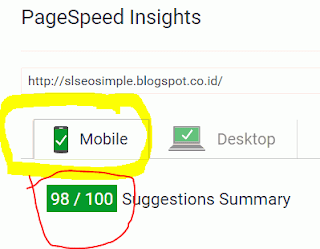 Kecepatan loading saat dibuka melalui Mobile Kecepatan loading saat dibuka melalui Mobile