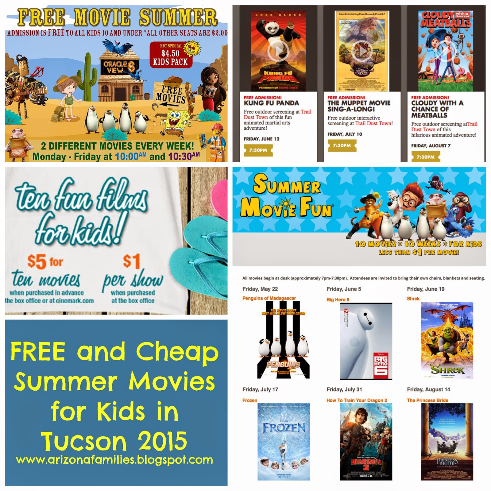 Arizona Families Free and Cheap Summer Movies for Kids in Tucson 2015