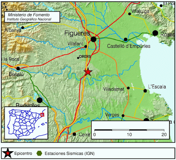 Terremoto sentido, Ordis, Girona Terremoto sentido, Ordis, Girona