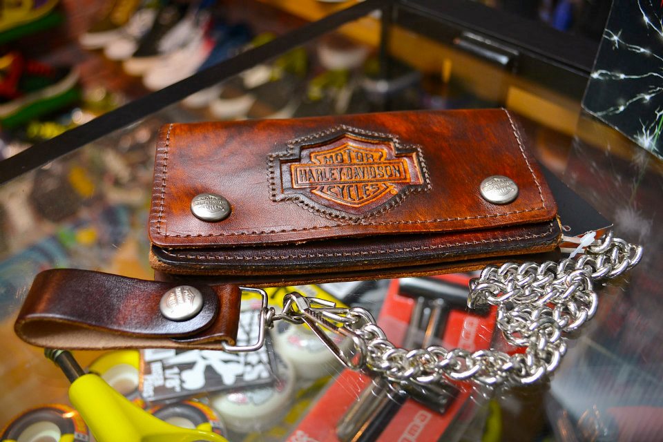Shopwallstreet Harley Davidson Biker Wallet Brown