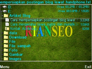 Cara Mempersiapkan Postingan Blogger Melalui Handphone Nokia E63 Cara Mempersiapkan Postingan Blogger Melalui Handphone Nokia E63