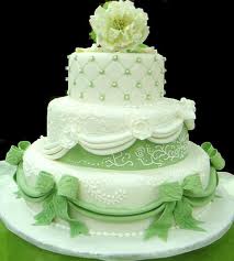 Znalezione obrazy dla zapytania Zielony tort weselny