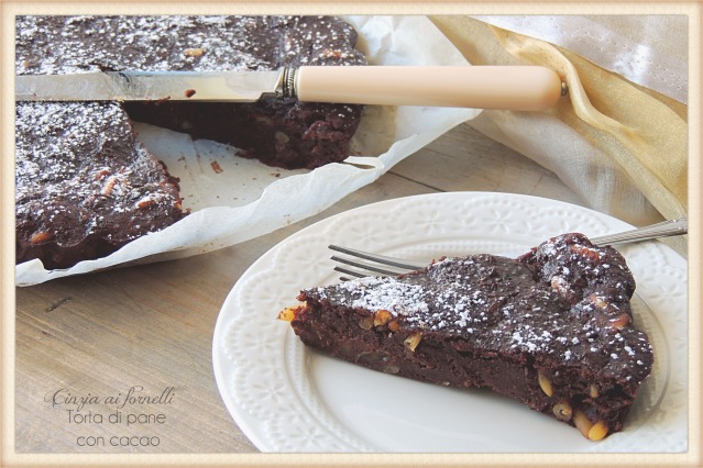 torta di pane e cacao col bimby e senza 