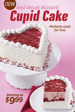 Valentine's Day cakes at Dairy Queen 