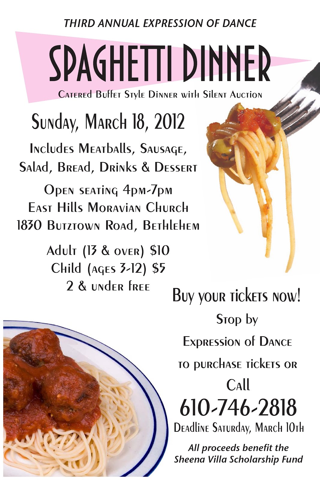 Lehigh Valley Somebody: Sheena Villa Spaghetti Dinner, March 18