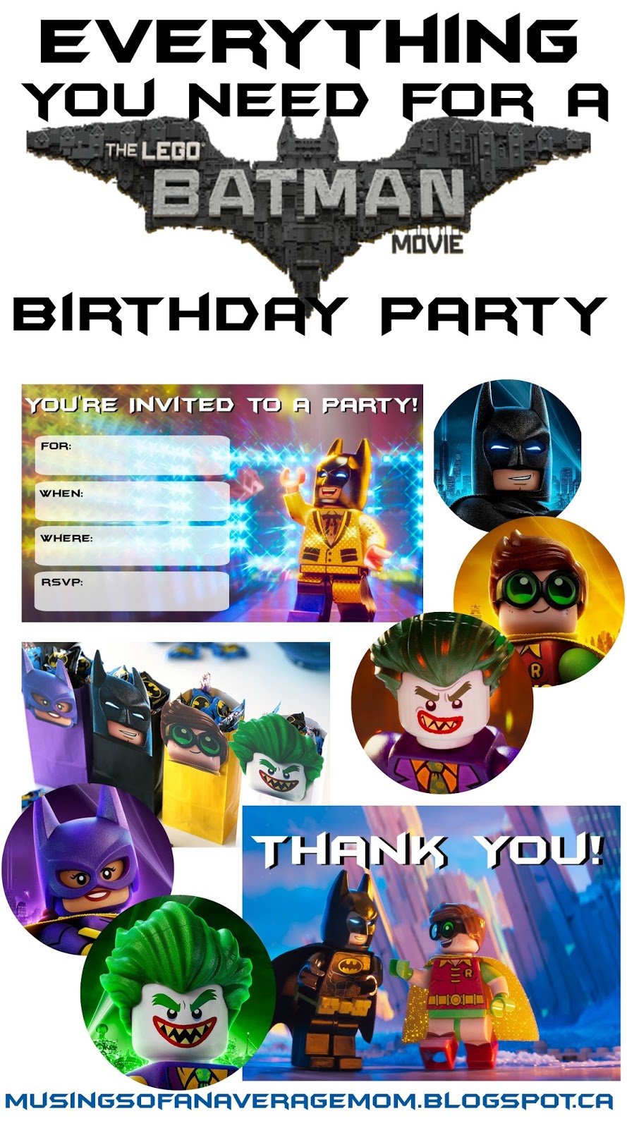 Musings of an Average Mom: Everything you need for a Lego Batman Party